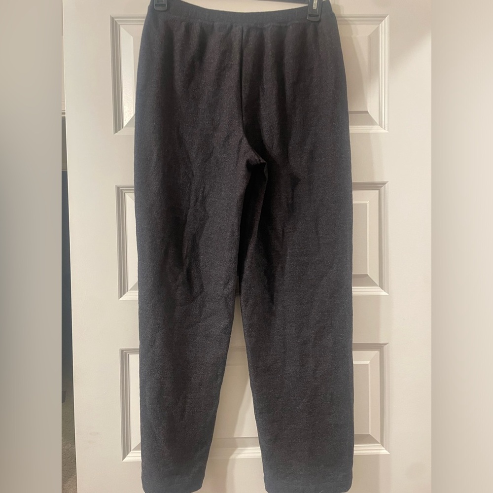 Eileen Fisher Charcoal Gray Soft Wool Pants - Picture 4 of 4